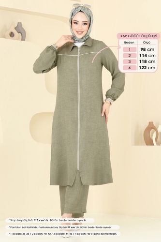 moda selvim Combined 818OZN1046 Almond Green - Thumbnail