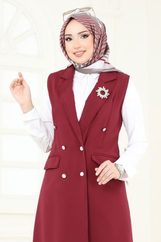 moda selvim Combined 820MP806 Burgundy - Thumbnail