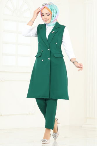 moda selvim طقم زيتي 820MP806 - Thumbnail