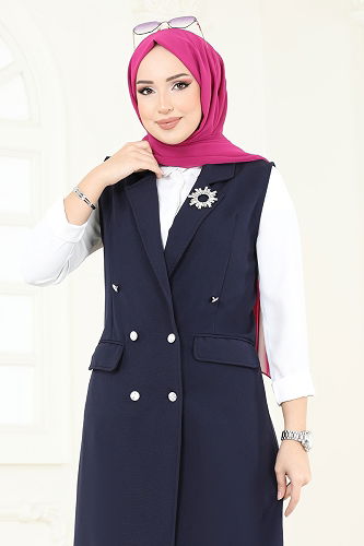 moda selvim طقم كحلي 820MP806 - Thumbnail