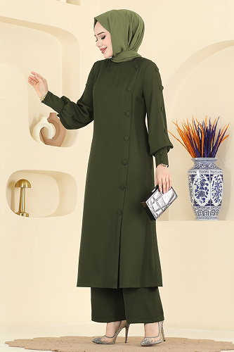 moda selvim طقم اخضر عفني 8217AB368 - Thumbnail