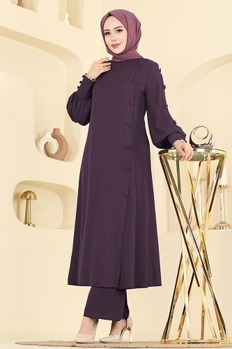 moda selvim Combined 8217AB368 Purple - Thumbnail