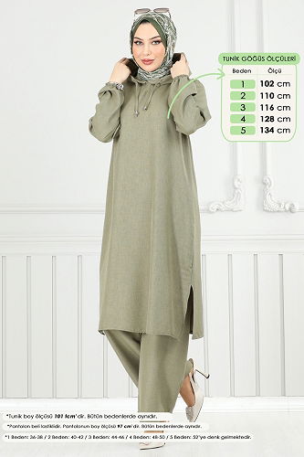 moda selvim Combined 824OZN1046 Almond Green - Thumbnail