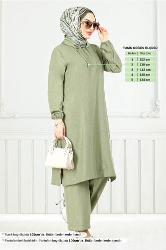 moda selvim Combined 824OZR1047-M Almond Green - Thumbnail