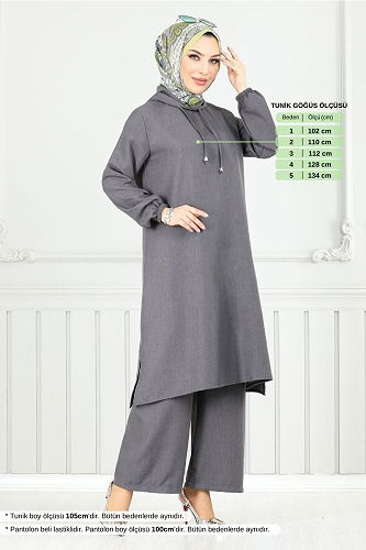 moda selvim Combined 824OZR1047-M Anthracite - Thumbnail