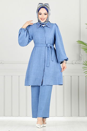 moda selvim Combined 8250SVL982-M Light Indigo - Thumbnail