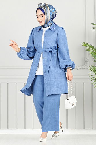 moda selvim Combined 8250SVL982-M Light Indigo - Thumbnail