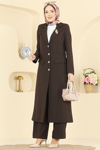 moda selvim Combined 8291AB368 Brown - Thumbnail