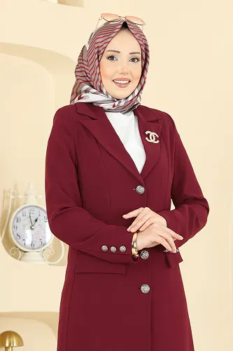 moda selvim Combined 8291AB368 Burgundy - Thumbnail