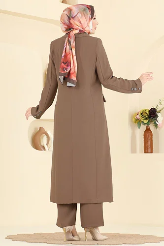 moda selvim طقم بيج 8291AB368 - Thumbnail