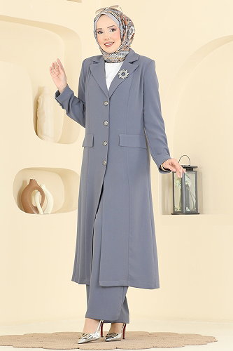 moda selvim Combined 8291AB368 Gray - Thumbnail