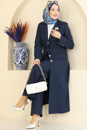 moda selvim Combined 8291AB368 Navy Blue - Thumbnail