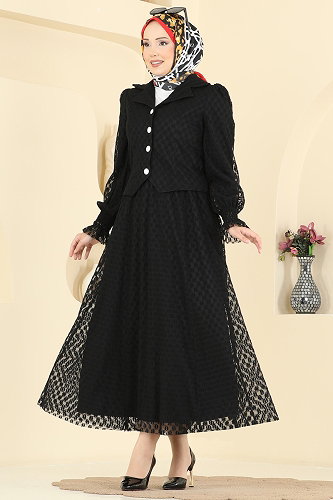 moda selvim Combined 8299AB368 Black - Thumbnail