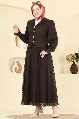 moda selvim Combined 8299AB368 Brown - Thumbnail
