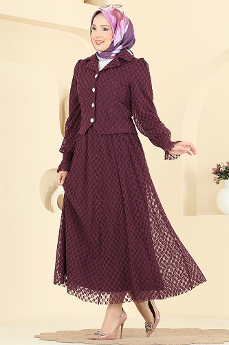 moda selvim Combined 8299AB368 Damson - Thumbnail
