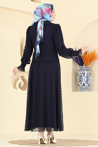 moda selvim طقم كحلي 8299AB368 - Thumbnail