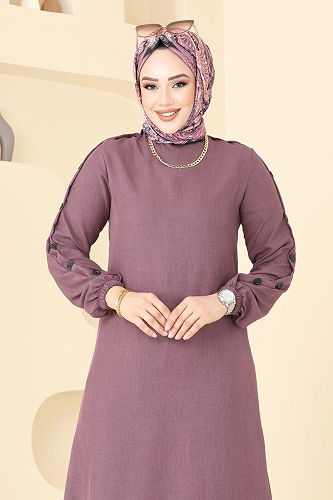 moda selvim طقم وردي غامق 829OZN1046 - Thumbnail