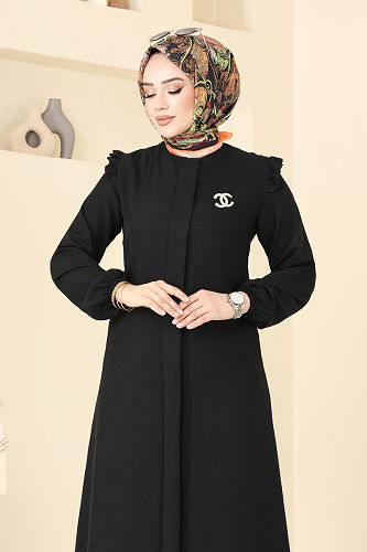 moda selvim طقم أسود 830OZN1046 - Thumbnail