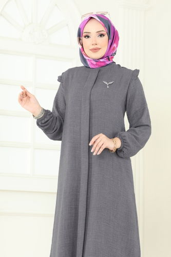 moda selvim طقم رمادي 830OZN1046 - Thumbnail