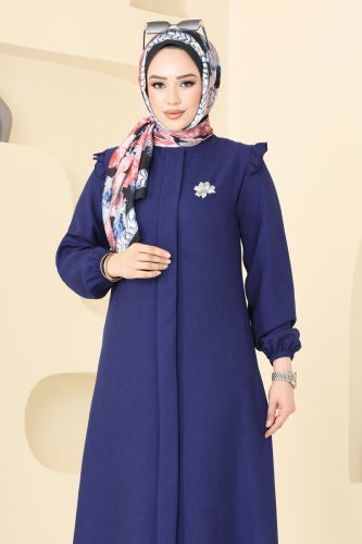 moda selvim طقم كحلي 830OZN1046 - Thumbnail