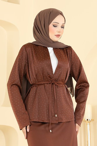 moda selvim طقم بني 8312AB368 - Thumbnail