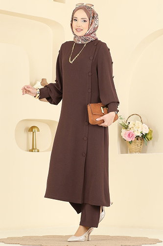 moda selvim Combined 8317AB368 Brown - Thumbnail