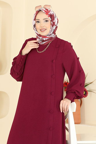 moda selvim Combined 8317AB368 Burgundy - Thumbnail