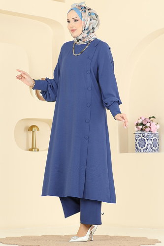 moda selvim طقم ازرق 8317AB368 - Thumbnail