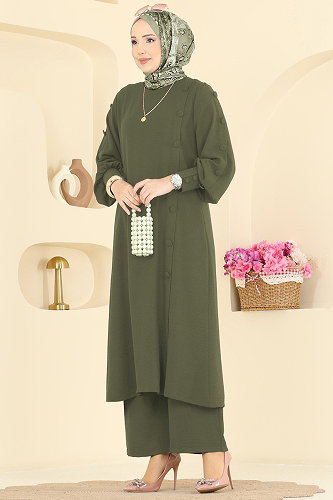 moda selvim Combined 8317AB368 Khaki - Thumbnail