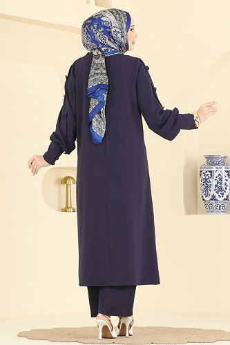 moda selvim طقم كحلي 8317AB368 - Thumbnail