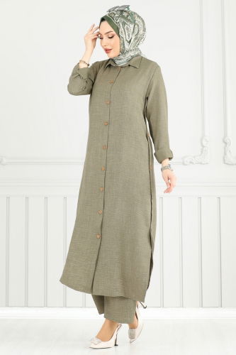 moda selvim Combined 833OZN1046 Almond Green - Thumbnail