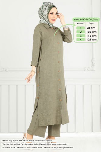 moda selvim Combined 833OZN1046 Almond Green - Thumbnail