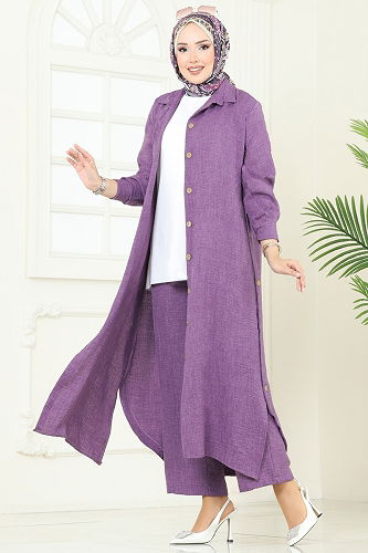 moda selvim Combined 833OZN1046 Dark Lilac - Thumbnail