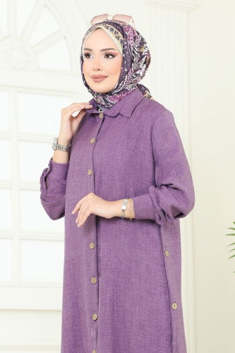 moda selvim Combined 833OZN1046 Dark Lilac - Thumbnail