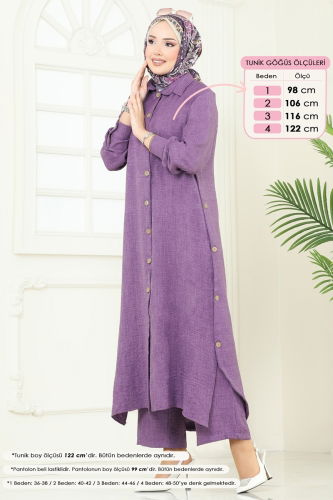 moda selvim Combined 833OZN1046 Dark Lilac - Thumbnail