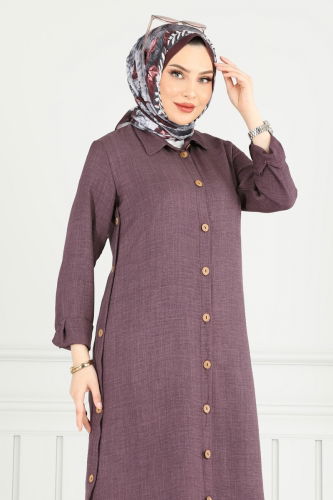moda selvim طقم وردي غامق 833OZN1046 - Thumbnail