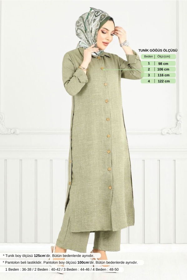 Modaselvim NET 20%+20% DISCOUNT IN THE CARD Combined 833OZR1047-M Almond Green