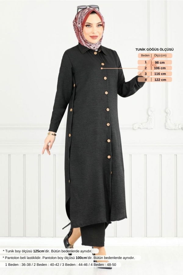 Modaselvim خصم صافٍ20%+20% في سلة التسوق طقم أسود 833OZR1047-M