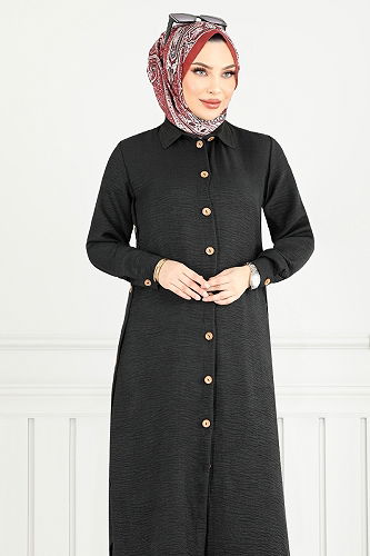 moda selvim طقم أسود 833OZR1047-M - Thumbnail