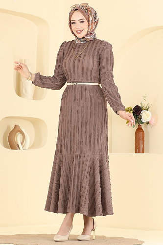 moda selvim طقم بيج غامق 836PM271 - Thumbnail