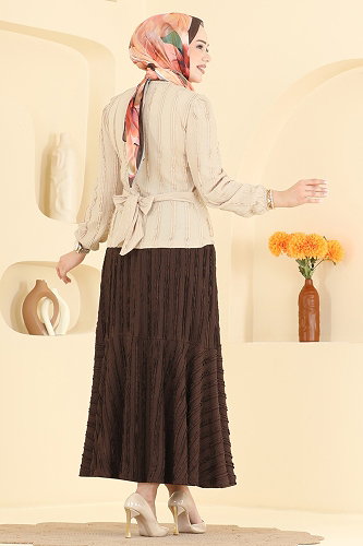 moda selvim Combined 836PM271 Stone&Brown - Thumbnail
