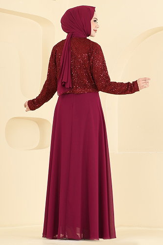 moda selvim Combined 8392AB368 Burgundy - Thumbnail