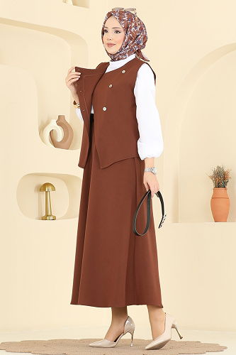 moda selvim طقم بني 840MP806 - Thumbnail