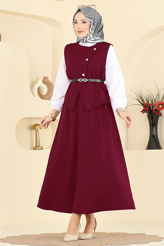 moda selvim Combined 840MP806 Dark Burgundy - Thumbnail