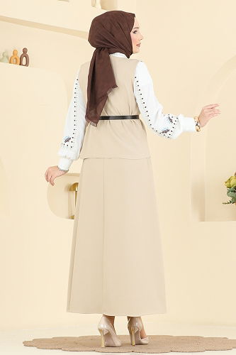 moda selvim طقم بيج 840MP806 - Thumbnail