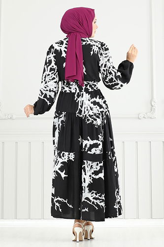 moda selvim طقم رمادي وأسود 843OZN1046 - Thumbnail