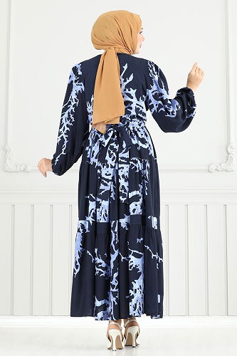 moda selvim Combined 843OZN1046 Indigo&Navy Blue - Thumbnail