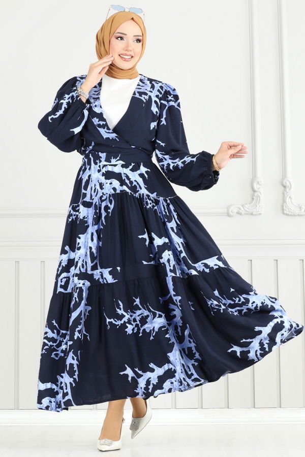 Modaselvim خصم صافٍ20%+20% في سلة التسوق طقم أزرق وكحلي 843OZN1046