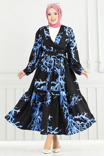 moda selvim Combined 843OZN1046 Saks & Black - Thumbnail