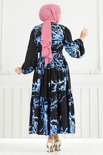 moda selvim Combined 843OZN1046 Saks & Black - Thumbnail